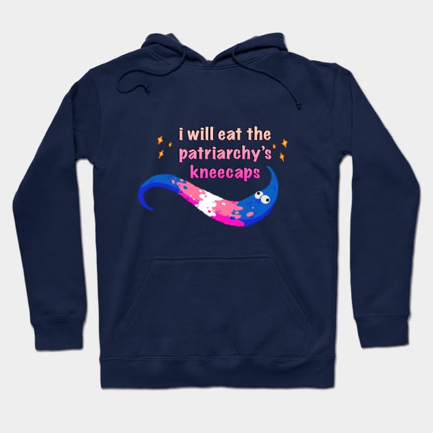 trans pride worm monches the patriarchy Hoodie by egg